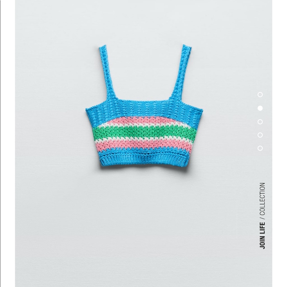 ZARA STRIPED KNIT TOP
